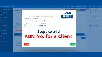 Stappen om een ​​ABN-nummer voor een klant toe te voegen in de Fresa-applicatie