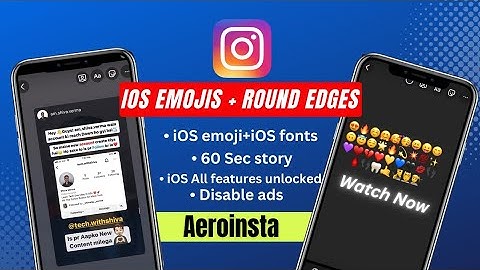 Aeroinsta Tutorial | IOS Emojis + Share Reels like Iphone + Repost Story Round Edges✨