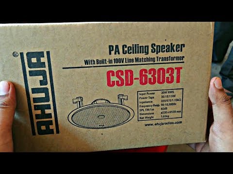 Ahuja Csd 6303t 30w Rms Pa Ceiling Speakers Unboxing