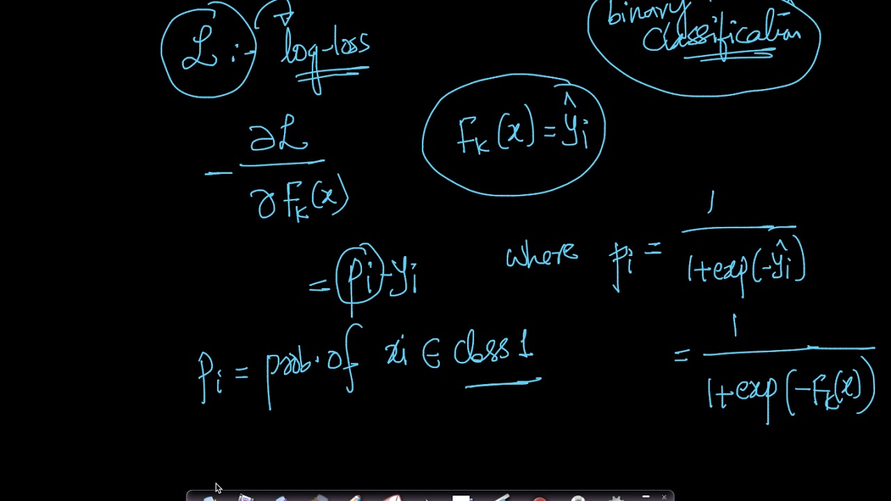 Pseudo-residuals for log-loss and classification - Pseudo-residuals for log-loss and classification
