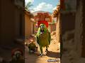 The parrot and its baby build a home in the desert, but monkey comes and destroys it 😭 #ai #parrot