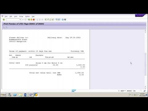 SAP MM How to Print Purchase Order ME9F