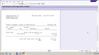 SAP MM How to Print Purchase Order ME9F screenshot 1