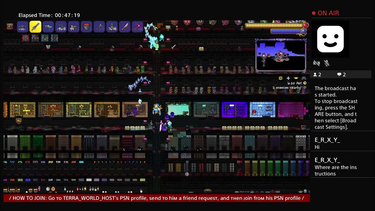 / PS4 / Terraria 1.4 all items world / 24/7 / YouTube