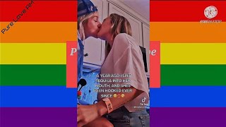 Lesbian (wlw) tiktok 🏳️‍🌈🌈  #25 #shorts I SPIT TEQUILA INTO HER MOUTH 🥰😍🥰