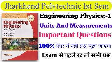 Unit And Measurements Most Important Questions For All Branch | Eng. Physics 1