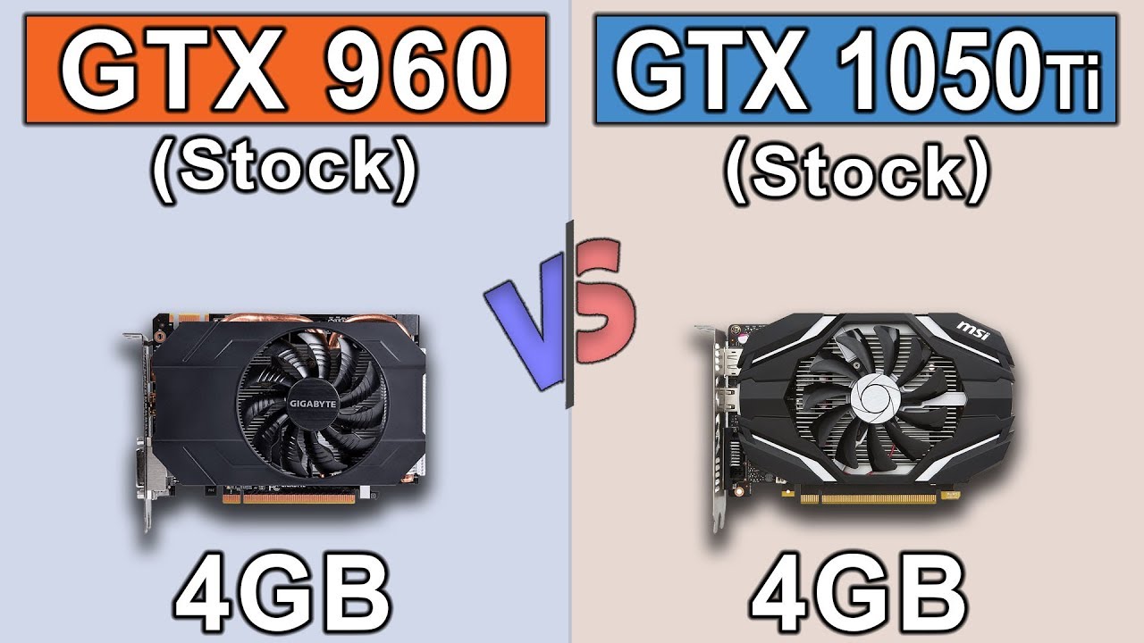 Gtx 960 4gb Vs Gtx 1050 Ti 4gb Core I3 8100 New Games Benchmarks Youtube