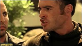 Jack threatens Saunders and sends his daughter into the virus infected Plaza - 24 Season 3