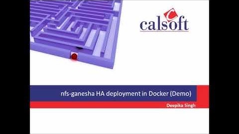 Calsoft Demo - A framework for Highly Available services using Docker based containers