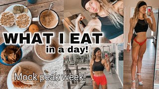 WHAT I EAT IN A DAY: Mock Peak Week!! 3 weeks out‼️🥗