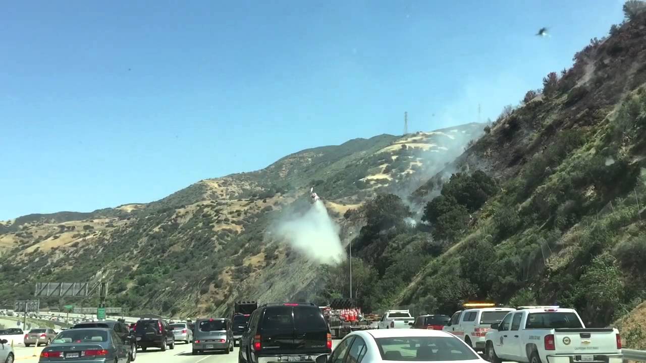 Fire on 91 East Freeway 4/17/2015 YouTube