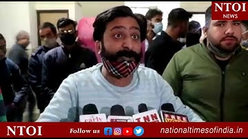 Students hold protest at Cluster University Jammu demand online examination and mass promotion.