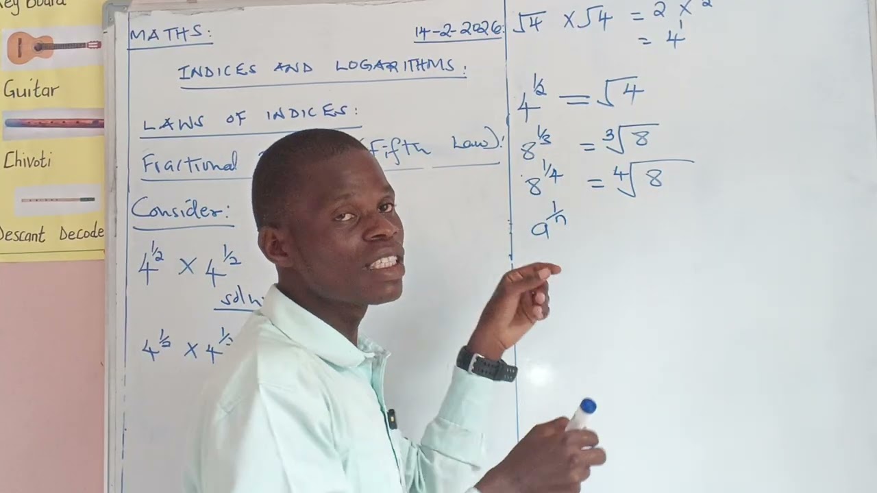 FRACTIONAL INDICES - ( INDICES LESSON 6 JSS GRADE 9 MATHS TOPIC 1 NUMBERS ).