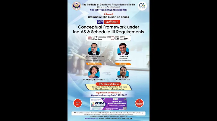 Webinar on “Conceptual Framework under Ind AS & Schedule III Requirements”