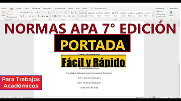 ¿Cómo hacer una portada en normas APA en Word?