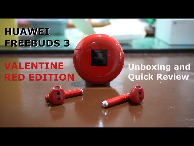 Huawei Freebuds 3 Valentine Red Unboxing and Quick Review Video