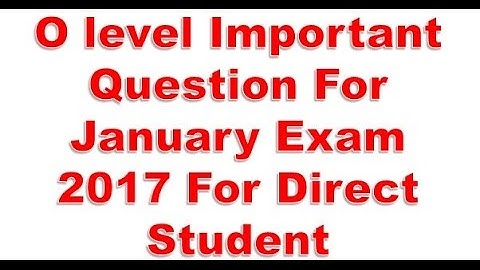 Doeacc O Level Important Question M1 For Exam Preparation And Guideline 2017