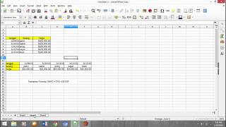 LibreOffice: Tutorial Using ARRAY, TRANSPOSE, and SUMPRODUCT Formula Wealth
