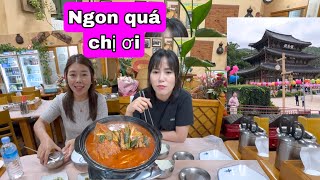 Cùng Em Trang Lên Chùa Cầu May . Sườn Heo Sốt Kimchi  Ăn Ngày Mưa 😊