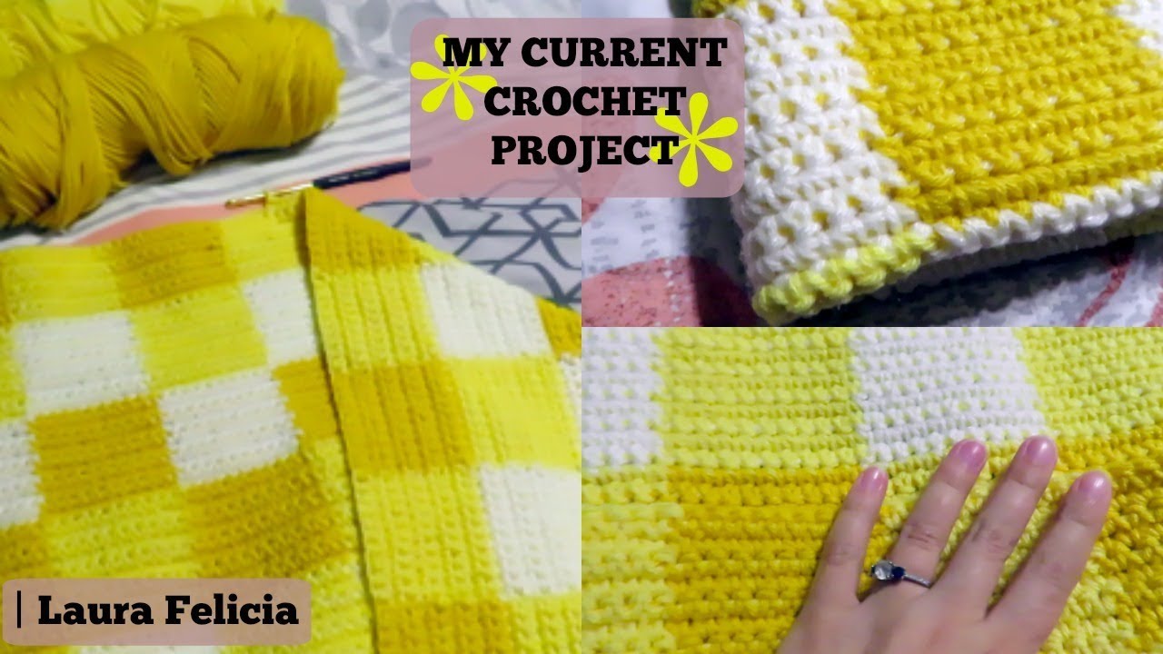 MY CURRENT CROCHET PROJECT Crochet Gingham Blanket Laura Felicia