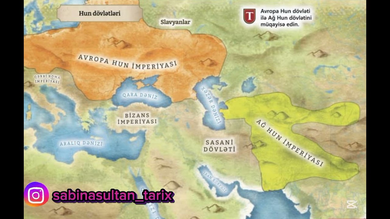 Avropa Hun dövləti və Ağ Hun dövləti qısa izah . #tarixdersleri . İnstaqram:sabinasultan_tarix