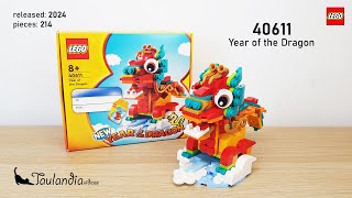 LEGO GWP 40611: Year of the Dragon (2024) - unbox and speed build