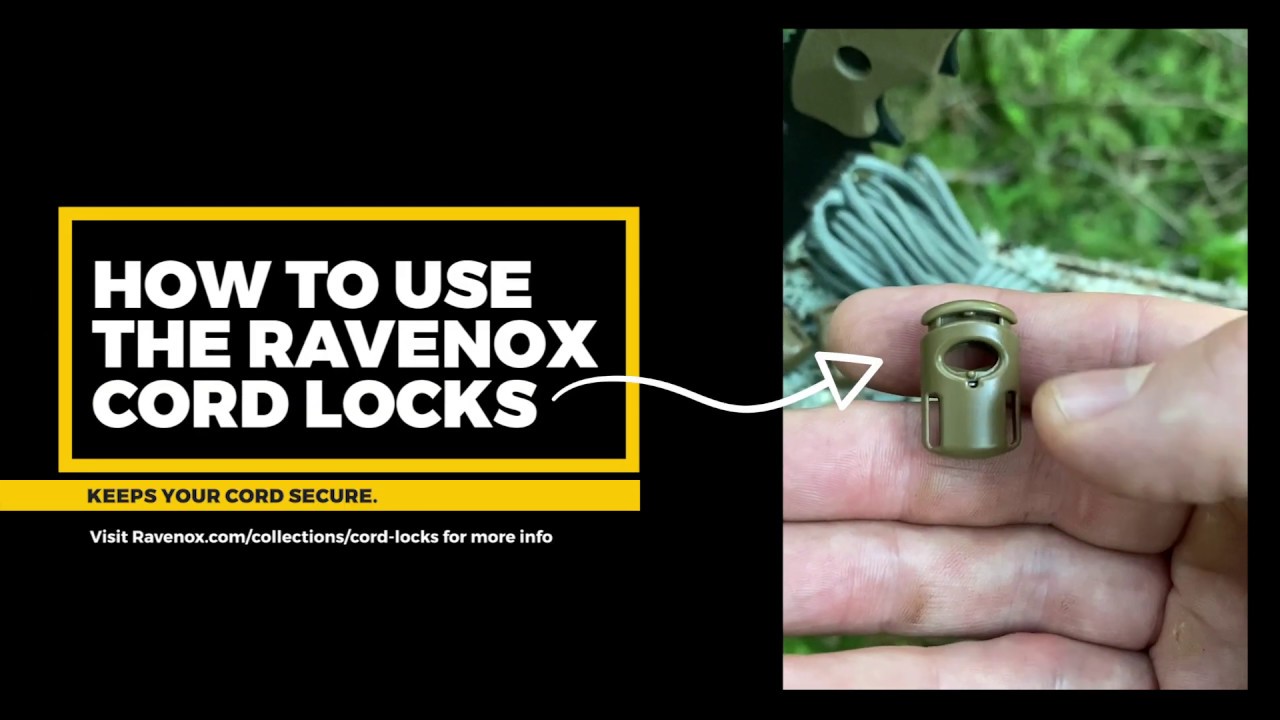 Ravenox Extra Large Spring Loaded Cord Lock, Cord Locks for Rope,  Drawstrings, Paracord, Bags, Luggage, Apparel Use, Rope Lock for Great  Outdoors, Lace Locks…