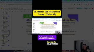 Master CSS Responsive Trong 1 Video Này #shorts #trungquandev