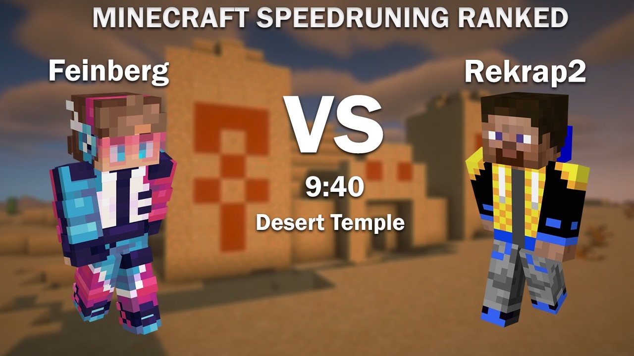 Minecraft Rekrap2 VERY CLOSE GAME // REKRAP2 VS FEINBERG // MINECRAFT SPEEDRUNING RANKED ...