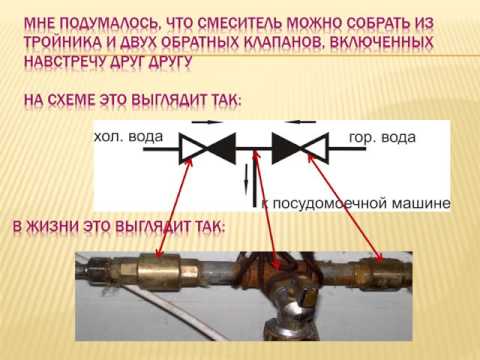как подключить посудомоечную  машину к горячей и холодной воде