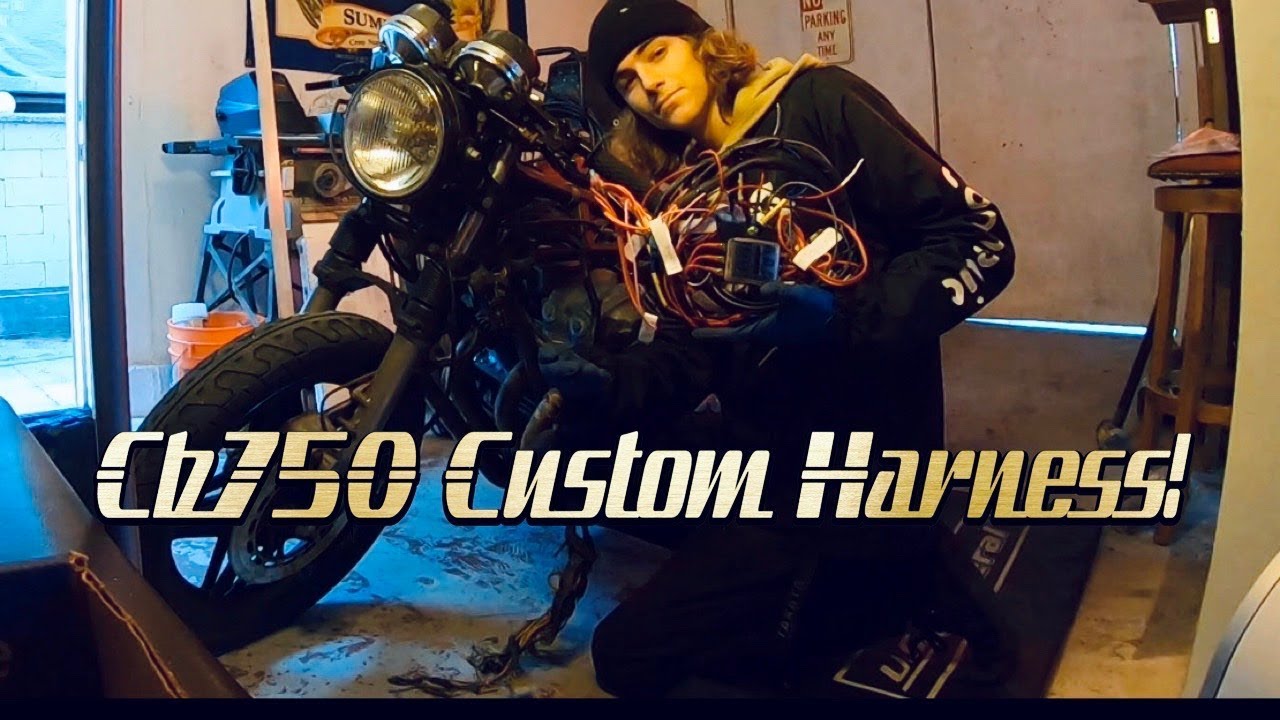 CB750 CUSTOM WIRING HARNESS INSTALL! - YouTube