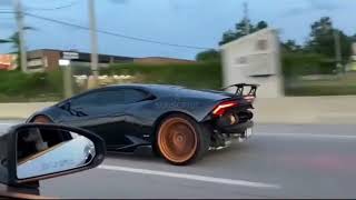 Twin Turbo Lamborghini Hurricane no rear bumper Jet power🔥