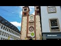 Germany church bells ring through the city Wurtzberg
