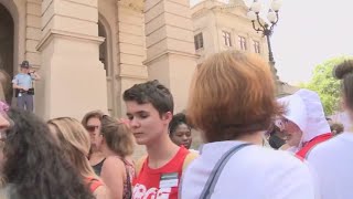 Protesters march against Georgia's 'heartbeat' law in downtown Atlanta