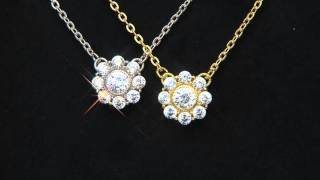 Judith Ripka Sterling & 14K Clad Diamonique Halskette auf QVC