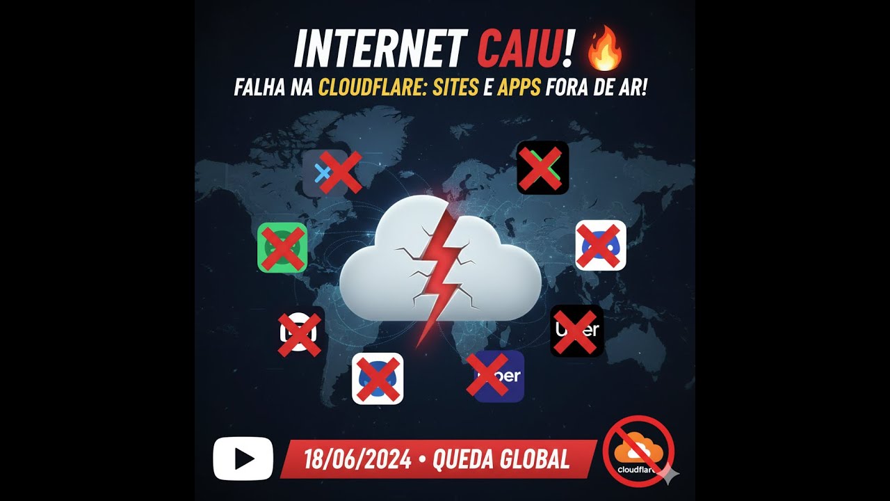 Cloudflare CAI e DERRUBA a Internet! 🤯 Sites Fora do Ar: ChatGPT, X (Twitter), Spotify e Mais!