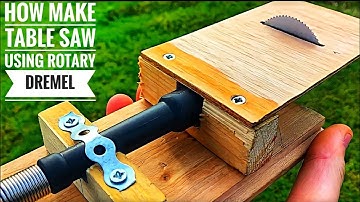 How to make a mini Table saw using Rotary Dremel Tool?🤔