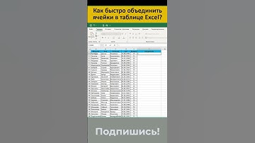 ✅✅✅Как объединить ячейки в таблице Excel. Метод 2 #excel  #эксель #shorts  #office #ексель