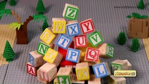 Learn Alphabets A to Z with Melissa & Doug ABC Block Cart and Farm Animals | Kids videos  Kiddiestv