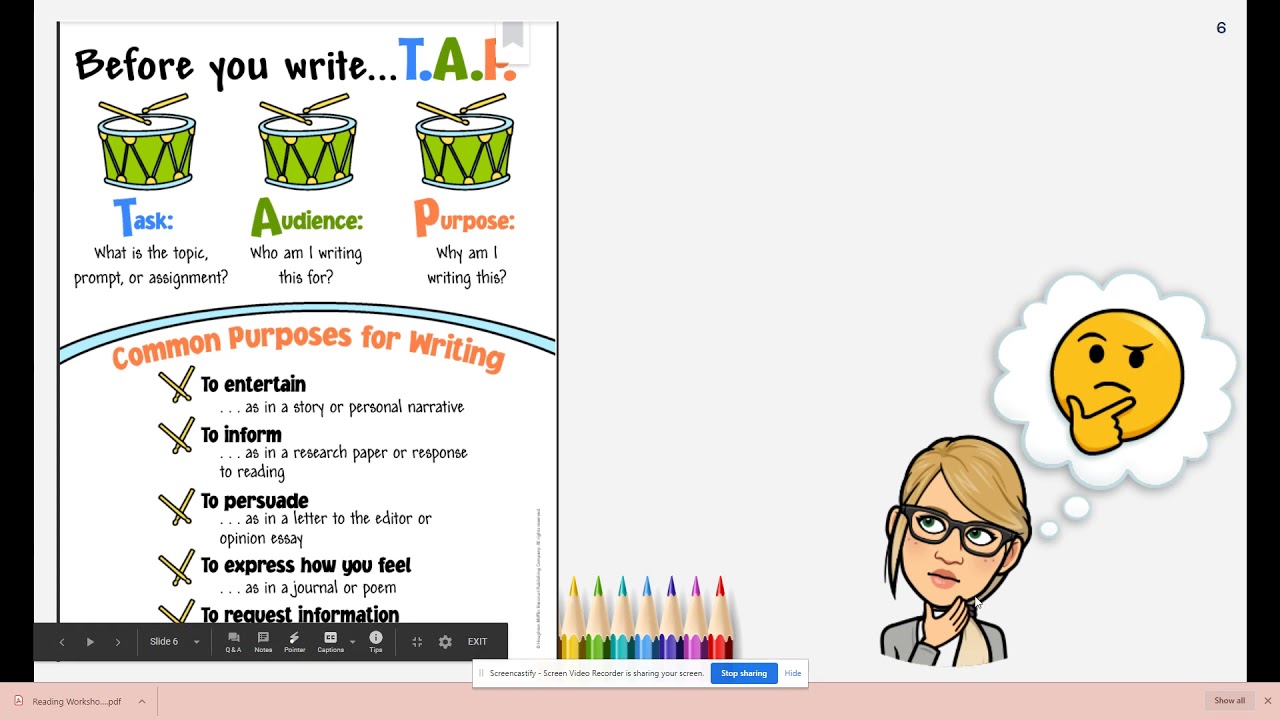 Writing Workshop Purpose Audience Task 10 29 YouTube Writing Workshop Purpose Audience Task 10 29 YouTube