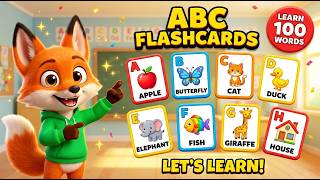 ABC Flashcards for Toddlers First Words A-Z for Kids Learn ABC with Fun Objects