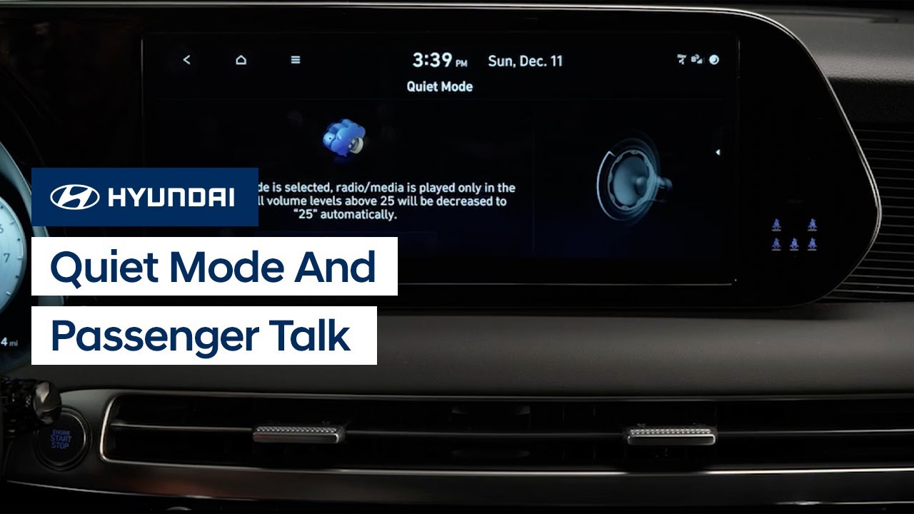 Quiet Mode and Passenger Talk | Hyundai