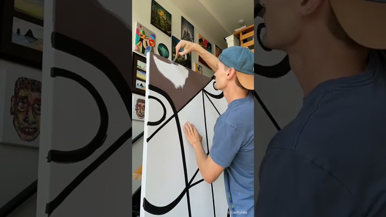 Huge Abstract Painting On Canvas