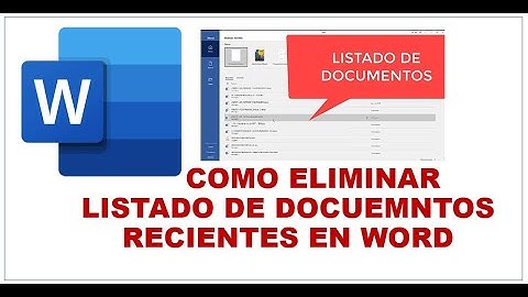 COMO  ELIMINAR LISTADO DE  DOCUMENTOS RECIENTES EN WORD 🔥🔥👉