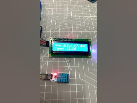 Arduino humidity and temperature sensor with LCD DISPLAY #arduino - YouTube