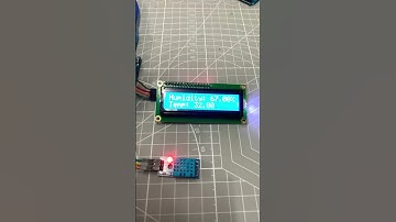 Arduino humidity and temperature sensor with LCD DISPLAY #arduino