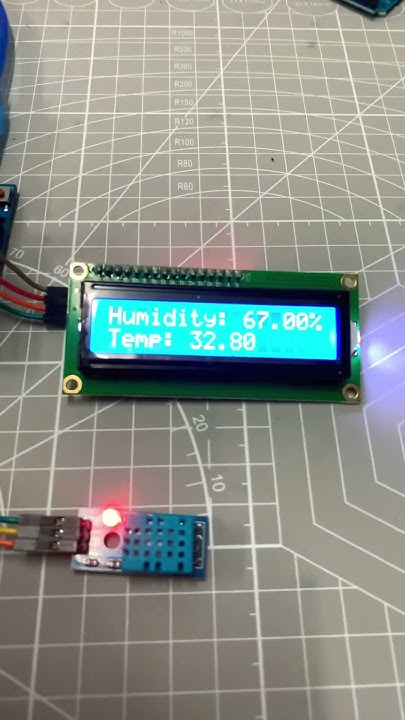 Arduino humidity and temperature sensor with LCD DISPLAY #arduino - YouTube