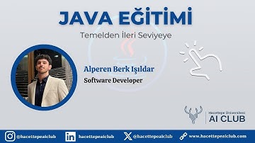 Java ile Programlamaya Giriş Ders-2 w/ Alperen Berk Işıldar