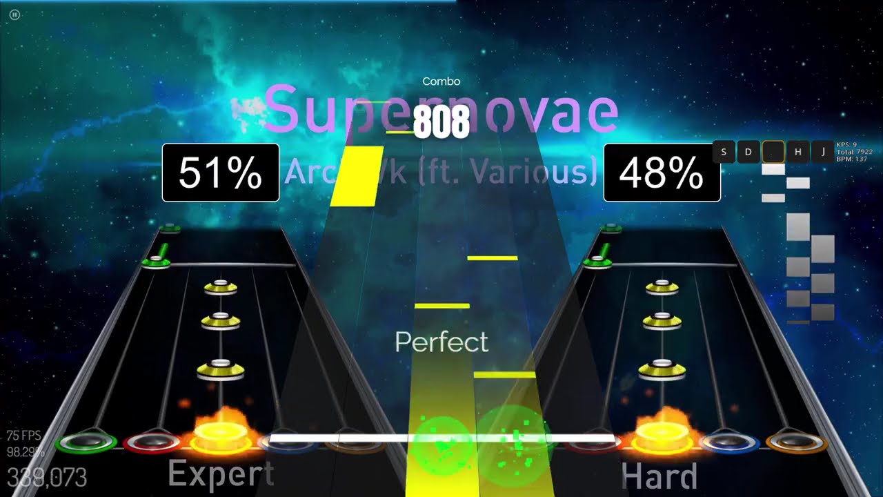 Supernovae solo with input viewer | Rhythm Plus