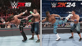 WWE 2K19 Vs. WWE 2K24 - Finishers Comparison (Which is Better?)